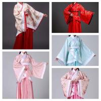 Vestido de Cosplay de rendimiento, falda China Hanfu, Dinastía Han Tang, bordado de flores, vestido chino antiguo, disfraces de escenario - details 4