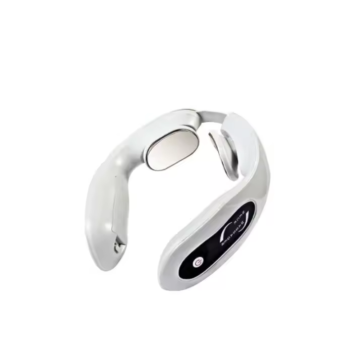 Instrumento portátil inteligente para masaje y relajación del cuello, funciona con pilas secas, color gris - 1