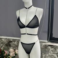 Nuevo estilo transparente para mujer, cadena de metal de malla transparente, conjunto de ropa interior sexy e interesante, sujetador sin espalda, conjunto de sujetador Langerie - details 17