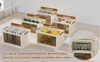 Rcynview Caja de Almacenamiento Plegable de Plástico  Chest de Almacenamiento con Ruedas para Niños - details 4