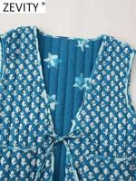 Chaqueta Chaqueta de Moda para Mujer Zevity 2024 Cuello Alto con Estampado Acolchado y Lacio - details 10