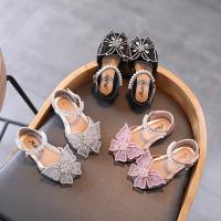 Sandalias de verano para niñas, zapatos de princesa con lazo de diamantes de imitación y lentejuelas, zapatos de tacón plano - details 1