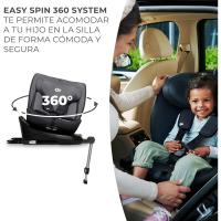 Silla de coche ajustable 360º I-SIZE 40-150 cm Isofix Silla de bebé para niños Negro - details 5