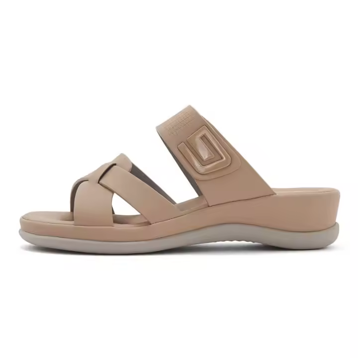 Sandalias de suela gruesa de verano 2025 para mujer, casuales y cómodas, talla grande, pantuflas sencillas y versátiles, libres para hacer ejercicio. - 1