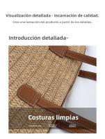 Bolso de Paja Grande Capacidad Estilo Nuevo para 2025 Bolso de Playa Tejido para Mujer - details 2