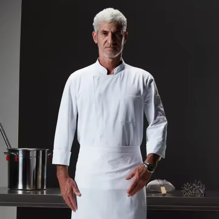 Ropa de trabajo de Star Hotel, Chef ejecutivo, maestro de cocina, uniforme de alta gama para hornear, Chef de banquete de alta gama West Point - 1