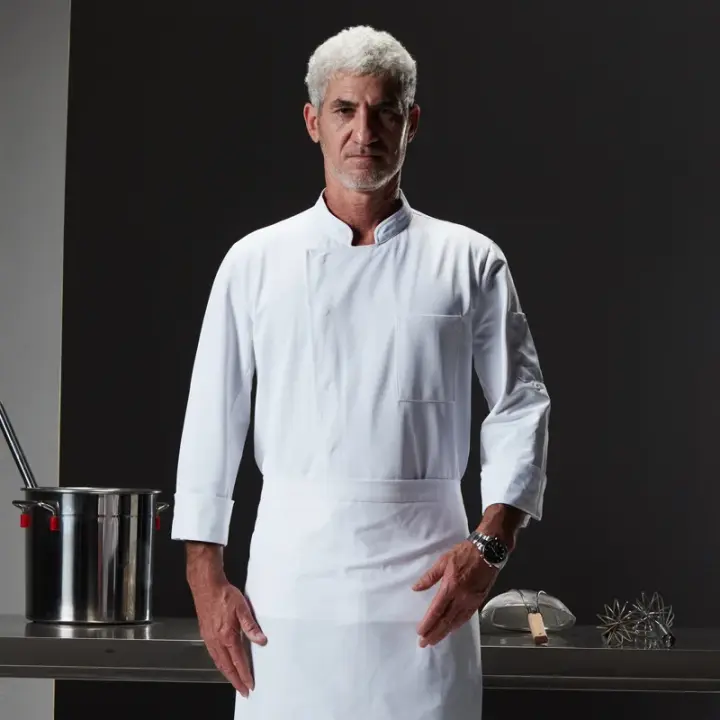 Ropa de trabajo de Star Hotel, Chef ejecutivo, maestro de cocina, uniforme de alta gama para hornear, Chef de banquete de alta gama West Point - 1