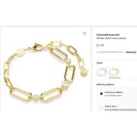 SWΑRΟVSΚΙ Constella Brazalete Pulsera Oro Amarillo / Blanco, Chapado en Rodio - details 1