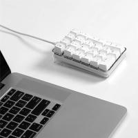 Teclado numérico mecánico GATERON marrón con cable para juegos, carcasa de cristal, retroiluminado blanco, 21 teclas, numérico, 4 Uds. - details 3