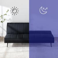 Sofá Cama - Sofá Cama Plegable 2 en 1 - Adecuado para habitaciones de invitados y espacios pequeños - PVC Negro - details 28