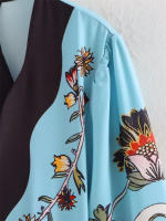 Elegante Vestido de Otoño para Mujer Vestido Largo con Cuello en V, Falda Larga, Manga Larga, Moda de Alta Calidad - details 4