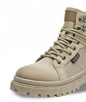 Zapatos de hombre con plataforma y cordones botas de goma para hombre de corte alto primavera otoño calidad Y2k Vintage Retro diseñador Casual oferta barata nuevo - details 1