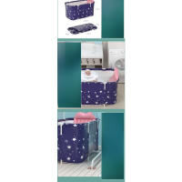 Cubo de baño plegable rectangular para adulto, cubo de baño de cuerpo completo - details 1
