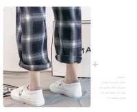 Zapatillas deportivas de tenis blancas para mujer, zapatillas deportivas informales para correr, mocasines de tendencia, monopatín de cuero para verano - details 9