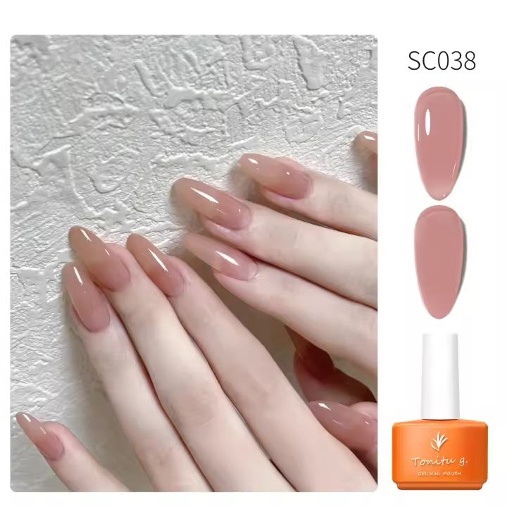 Tonitu G 7ml Esmalte de uñas en gel semipermanente Gel de gelatina transparente natural UV LED para salón de manicura y arte de uñas DIY en casa - 1