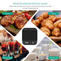 ORIA Báscula Digital de Café, Báscula de Cocina Recargable,3Kg/0,1g con Pantalla LED Grande, Temporizador, Resistente al Agua, Tara, g/oz/ml, Báscula Multifuncional de Precisión para Hogar, Hornear - details 1