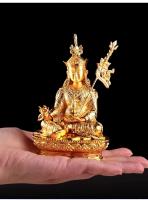 Estatua de Buda de aleación de Nepal de imitación de ornamento de loto maestro de maní chapado en oro de Hengjia Buddha de 3 pulgadas - details 5