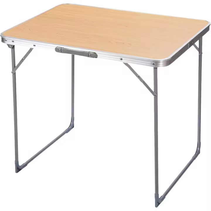Mesa de Camping Plegable de Madera con Sillas Muebles al Aire Libre - 1