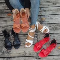 Nuevos zapatos de verano para mujer, chanclas góticas de gladiador, zapatillas planas para mujer, Sandalias informales deportivas de tendencia con hebilla de tacón bajo para playa - details 5