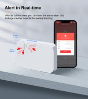 Sensor de Fugas Inteligente GIRIER Alarma de 85dB con Sirena Incorporada - details 1