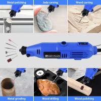 Kit de herramienta rotativa, conjunto de amoladora eléctrica mini multifuncional con 6 velocidades variables 10000-32000RPM Mini herramienta rotativa eléctrica con cable, 80 accesorios para proyectos de manualidades y creaciones DIY - details 3