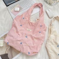 Bolso portátil de estilo coreano con lazo para mujer, bolsa Hobo de tela dulce, bolso de lona para ir al trabajo, para axilas - details 10