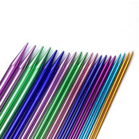 Agujas de Punto de Aluminio Largas para Tejer DIY Herramienta de Encuadernación de Suéteres y Bufandas Juego de 10 Pares de 35cm/25cm - details 6