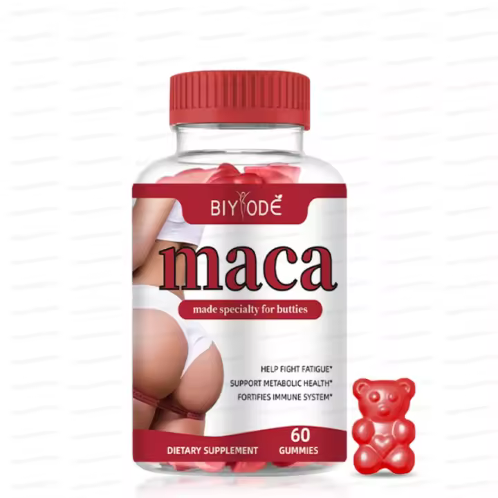 Maca Nalgas Gomitas MACA GOMITAS Pectina Sin Azúcar Vegetariana 60 Cápsulas - 1