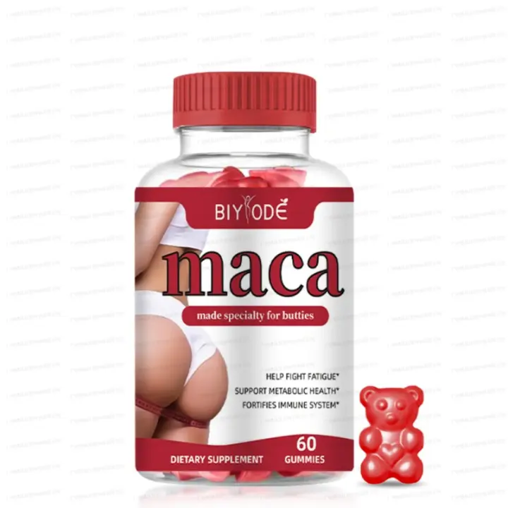 Maca Nalgas Gomitas MACA GOMITAS Pectina Sin Azúcar Vegetariana 60 Cápsulas - 1