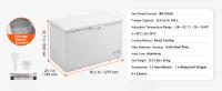 Congelador horizontal SucceBuy: capacidad de 12.8 pies cúbicos, 4 cestas extraíbles, ajuste de temperatura de 7 niveles, luz LED, 6 ruedas, tapa bloqueable para uso comercial y doméstico - details 6