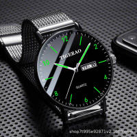 Hombre impermeable doble calendario tendencia cielo estrellado no mecánico reloj de cuarzo - details 4