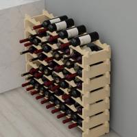 Botellero de madera para 60 botellas de vino con 6 niveles, soporte para botellero, estante de vino para estantería de presentación de cocina y bar, BHEU-BY-WS002 - details 2