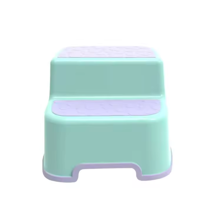 Taburete de plástico certificado para bebé de 2 escalones en baño, cocina, bañera, ambiente antideslizante, apilable para bebés y niños - 1