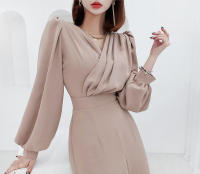 BGTEEVER-monos elegantes de manga larga con cuello en V para mujer, monos sólidos para mujer, Moda de Primavera, cintura delgada, suéteres de pierna ancha para mujer - details 2
