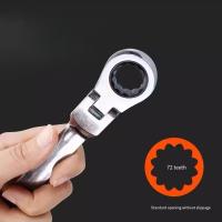 Llave de trinquete de apariencia compacta, diseño plegable, llave de trinquete de Material metálico, 4 colores disponibles, giratoria de 180 grados - details 8