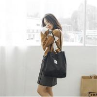 Bolsos de hombro de lona sólida, bolso de compras ambiental, bolsos de mano, bolso informal para mujer - details 1