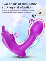 Consolador vibrador portátil para mujer, succión del clítoris/vagina, juguete estimulante, Control remoto, mariposa, bragas, - details 1