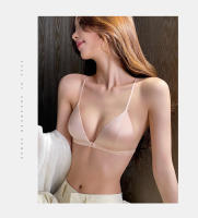 Correa para mujer con busto pequeño, pecho plano, copa triangular francesa fina de verano, cierre frontal Sexy, sujetador trasero hermoso - details 19
