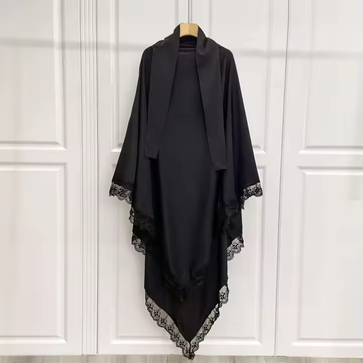 Pañuelo largo instantáneo musulmán transpirable, estilo islámico de Dubai, adecuado para festivales y oraciones, 1 unidad - 1