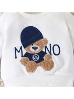 Conjunto de Ropa para Bebé de 3 a 24 Meses Camiseta de Manga Larga con Estampado de Osito de Dibujos Animados Pantalones Azules Marinos Juego de Ropa Infantil - details 2