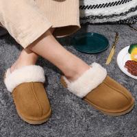 Zapatillas mullidas de invierno para mujer, zapatos peludos y peludos para el hogar, Zapatillas de casa de piel sintética, Zapatillas de felpa para interior, cómodas y cálidas, zapatillas planas silenciosas - details 3