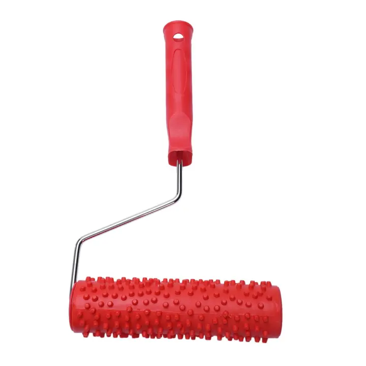 Rodillo de pintura de gota de lluvia en relieve con mango de plástico para decoración de pared, 7 pulgadas - 1