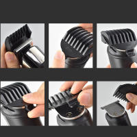 Kemei-cortadora de pelo eléctrica, Kit de belleza, afeitadora multifunción, recortadora de barba, corte inalámbrico, hine, pantalla LCD 5 - details 10