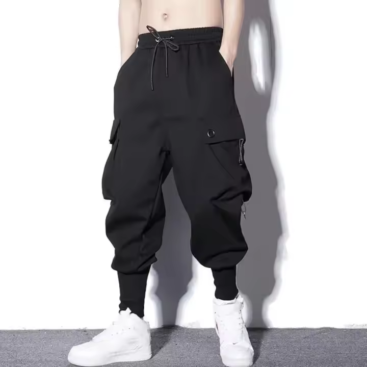 Pantalones Bombachos Sueltos para Hombre Estilo Cargo de Hip Hop para Exteriores - 1