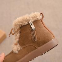 Botas cortas antideslizantes para niñas, zapatos versátiles de cuero y algodón, fondo suave, moda de estilo coreano, invierno, 2024 - details 8