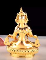Hengjiapin Esoteric Sect Temple Hall Adorno de estatua de pila Satsuma chapado en oro, 2 4 pulgadas - details 11