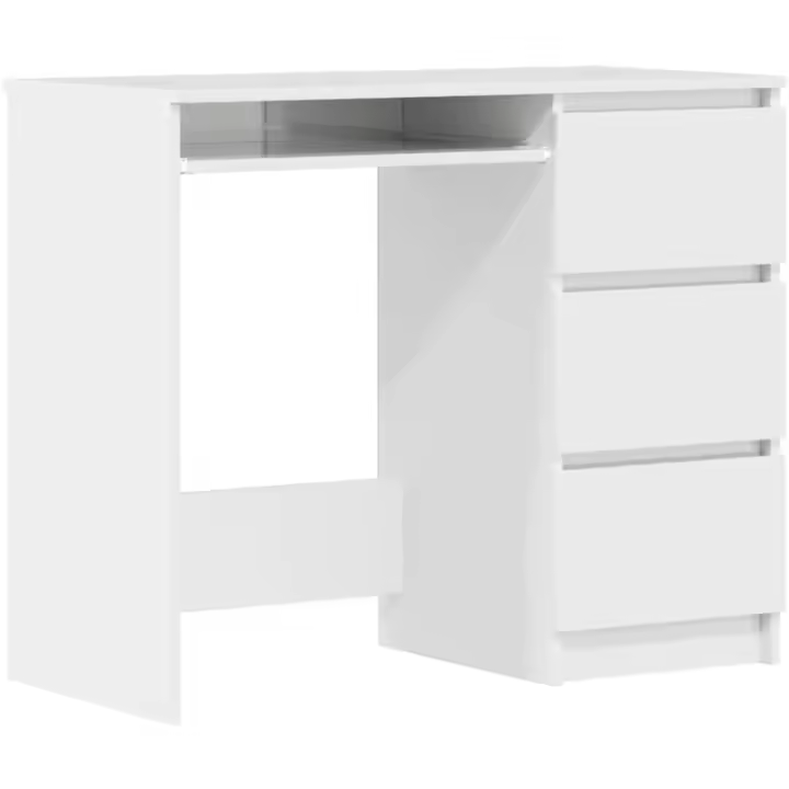 Escritorio de Madera contrachapada Blanco Brillo 90x45x76 cm - 1