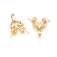 Perlas de latón de alta calidad con baño de oro de 18K, media perforación, para conectar dijes, tapas de perlas, accesorios para la fabricación de joyería DIY para mujeres - details 26