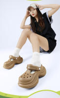 Xiaoman Zapatos con agujeros en la cintura para mujer, novedad de verano, súper populares, versátiles, suela gruesa, aumento de altura, antideslizantes, informales - details 33