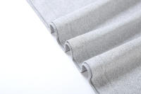 BUNO-Vestido grande de algodón puro con cuello en U para mujer, prenda informal y cómoda, con cintura irregular y falda larga adelgazante, color gris - details 9